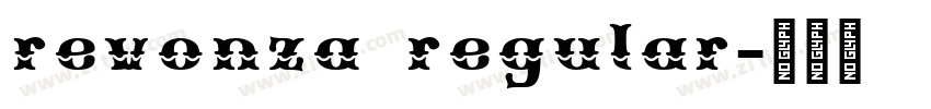 revonza regular字体转换
